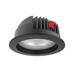 Светодиодный светильник VARTON DL-Pro круглый встраиваемый 226х96 мм 52 Вт 4000 K IP65 диаметр монтажного отверстия 200-215 мм RAL9005 черный муар